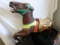 CW Parker Carousel Horse, cast aluminum horse with pole, hardware not included
