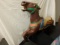 CW Parker Carousel Horse, cast aluminum horse with pole, hardware not included