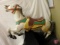 CW Parker Carousel Horse, cast aluminum horse with pole, hardware not included