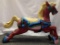 CW Parker Carousel Horse, cast aluminum horse with pole, hardware not included