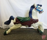 CW Parker Carousel Horse, cast aluminum horse with pole, hardware not included