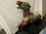 CW Parker Carousel Horse, cast aluminum horse with pole, hardware not included