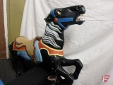 CW Parker Carousel Horse, cast aluminum horse with pole, hardware not included