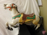 CW Parker Carousel Horse, cast aluminum horse with pole, hardware not included