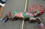 CW Parker Carousel Horse, Lillie Belle, cast aluminum horse and pole, no hardware included