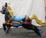 CW Parker Carousel Horse, cast aluminum horse with pole, hardware not included