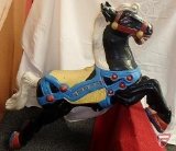 CW Parker Carousel Horse, cast aluminum horse with pole, hardware not included