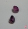 2 Oval genuine Ruby stones: .35 PT TW and .50 PT TW
