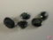 5 Oval green genuine Sapphires, 4.6mm to 5mm X 3.8mm, 2.65 CT. TW