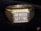 Men's 14k yellow Gold 6 Diamond melee ring