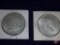 1921 Morgan Silver Dollar VF cleaned and 1923 Peace Dollar AU to uncirculated