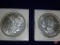 1887 and 1896 Morgan Silver Dollar, both cleaned AU