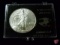 1999 American Silver Eagle 1 Troy oz. .999 Fine Silver coin BU, in case