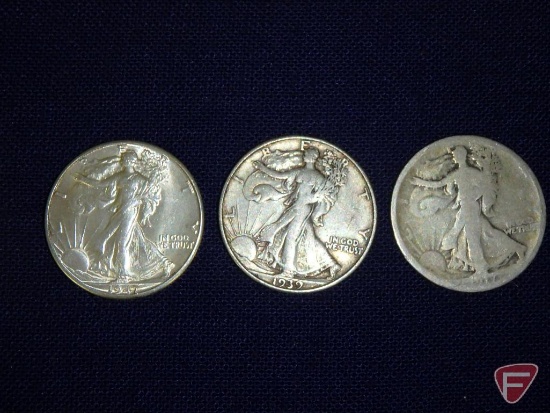 1947 D Walking Liberty Half Dollar nice AU, 1917 Walking Liberty Half Dollar G4