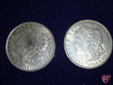 (2) 1921 Morgan Silver Dollars, both AU