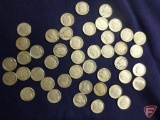 36 Roosevelt silver dimes and 8 Mercury Dimes, 90% US Junk Silver