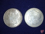 1896 Morgan Silver Dollar AU with toning and 1880 Morgan Silver Dollar G