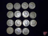 68 Roosevelt 90% Silver Dimes, 15 Kennedy 40% Silver Half Dollars