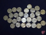 (5) 1964 Kennedy 90% Silver Half Dollars, 24 Kennedy non-silver misc. date Half Dollars