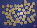 49 Indian Head Pennies avg. circ. Mostly 1880s, 1890s, and turn of the century, some Culls