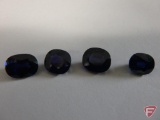 4 Oval blue genuine Sapphires, 4.8mm X 5.8mm to 5.6mm X 6.4mm