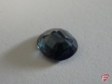 Oval blue genuine Sapphire, 5mm X 5.5mm, .70 PT TW