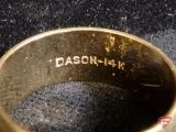 Men's 14K 8mm domed wedding ring