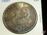 1889 Morgan Silver Dollar AU or better, heavily toned