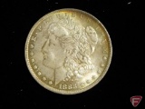 1883 O Morgan Silver Dollar AU or better, pretty peripheral toning