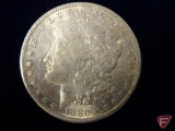 Pretty 1880 S Morgan Silver Dollar with nice pastel toning