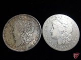 1897 Morgan Silver Dollar AU, heavily toned