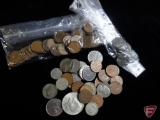76 wheat pennies (some early dates), 11 steel wheat pennies,