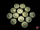 Misc. Kennedy 40% Silver Half Dollars, $6.50 face value