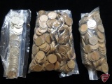 Wheat Pennies mostly 40s and 50s (approx. 3.45 lbs.), Canadian Pennies (approx. 1.7 lbs.),