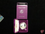 1986 American Eagle 1 Troy oz. proof silver bullion coin, first year with certificate