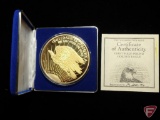 Giant 1/2 lb. American Eagle, 24k Gold layered over .999 Fine Silver, 7.985 Troy Oz.