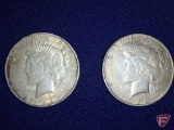 1923 D Peace Dollar F, 1922 Peace Dollar F to XF