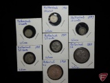 1923 Netherlands 1 Gulden Silver Coin VF or better, 1864 Netherlands 1 Gulden Silver Coin VG or
