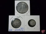 1923 Swiss 5 Franc Silver Coin AU or better, 1910 Swiss Half Franc Silver Coin VG or better