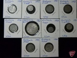 1955 Guatemala 10 Cent Silver Coin VF or better, 1959 Guatemala 10 Cent Silver Coin VF or better