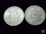 1888 O Morgan Silver Dollar F to VF, 1885 Morgan Silver Dollar AU