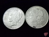 1921 Morgan Silver Dollar VF, 1923 S Morgan Silver Dollar F