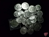 25 Misc. Kennedy Half Dollars (non silver), 4 Misc. Ike Dollars (non silver)