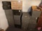 Assortment of file drawers, metal, and cardboard/metal