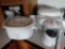Toastmaster Bread Box, Rival Crock Pot, Sunbeam stand mixer with mixing bowls, coffee maker,