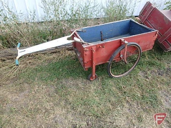 Homemade utility wagon/cart with 4 wheels, 2 are flat