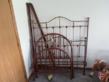 Vintage metal headboards and foot boards with side rails and hardware