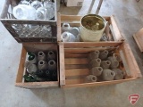 Glass canning jars, glass bottles, milk bottles, pop bottles