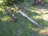 Planter frame with cultivator blades