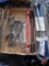 Central Tool quick tight torque wrench, Craftsman torque wrench, and open end wrenches